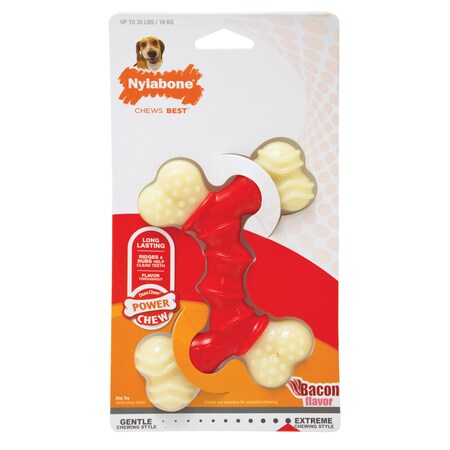 Nylabone Power Chew Double Bone Bacon Chew Toy Wo NBB503P