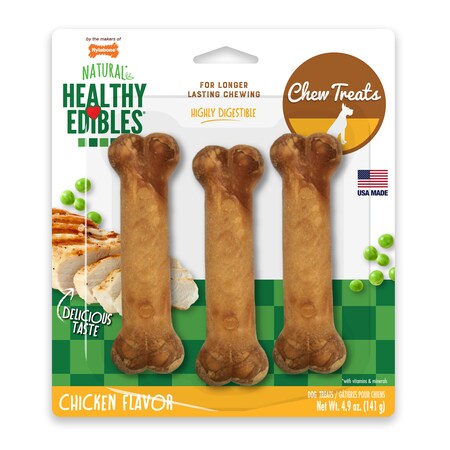 Nylabone Healthy Edibles Lng Lstng Chicken Treats NBQ106P