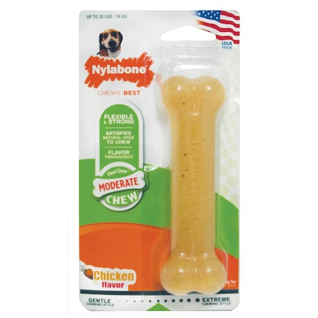 Nylabone Moderate Chew Dog Chew Toy Chicken Wolf NCF203P