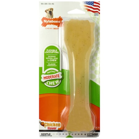 Nylabone Moderate Chew Dog Chew Toy Chicken Soupe NCF205P