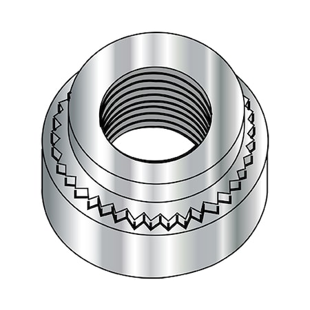 ZORO SELECT Self Clinching Lock Nut, #10-24, 18-8 Stainless Steel, Not Graded, 5000 PK 10-3NCL303