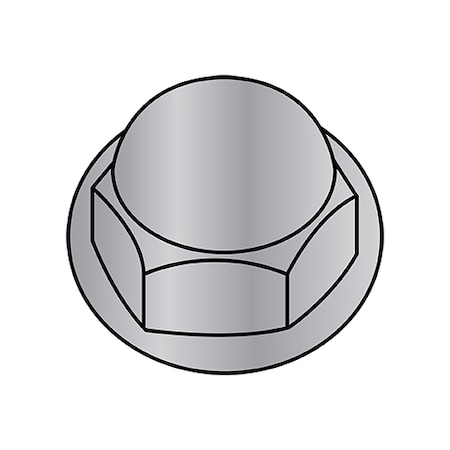 Zoro Select Cap Nut, 3/8"-16, Zinc Alloy, 17/32 in H, 500 PK 37NCWA