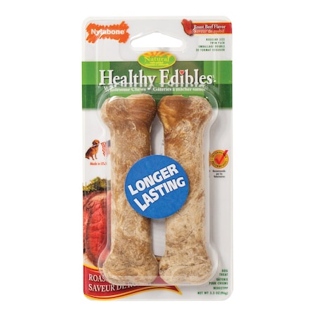 Nylabone Healthy Edibles Lng Lstng Beef Treats Re NE802TPP