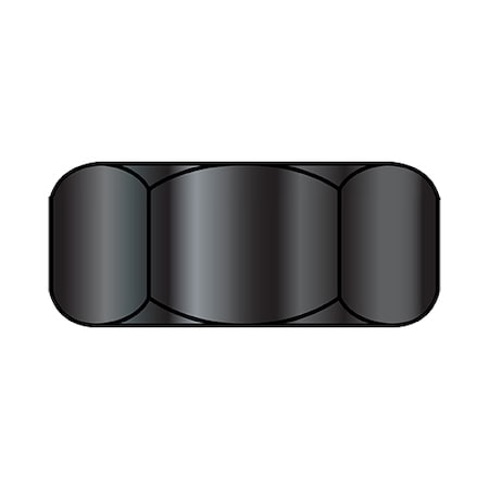 Zoro Select Hex Nut, 3/8"-16, Stainless Steel, Not Graded, Black Oxide, 21/64 in Ht, 2000 PK 37NF188B