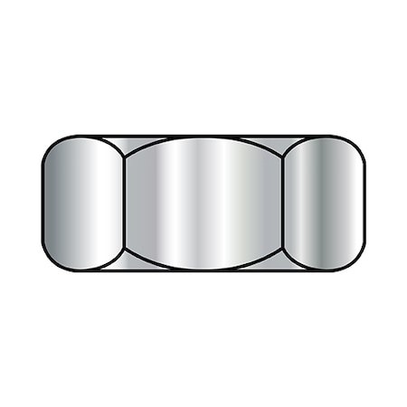 Zoro Select Hex Nut, 3/8"-16, Stainless Steel, Not Graded, Plain, 21/64 in Ht, 2000 PK 37NF316