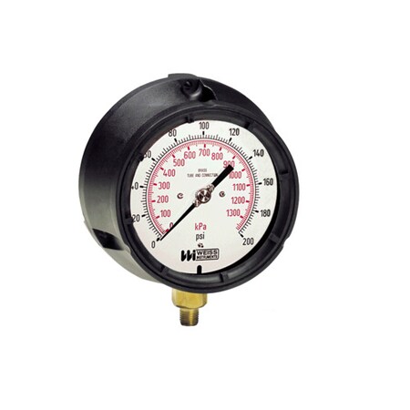 Weiss Process, 4.5", 0-100PSI, 1/4" NPT Brass NF4UGY1-100-4L