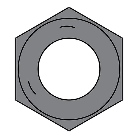 Zoro Select Hex Nut, 1-1/2"-6, Steel, Grade 5, Plain, 1-9/32 in Ht, 40 PK 150NF5P