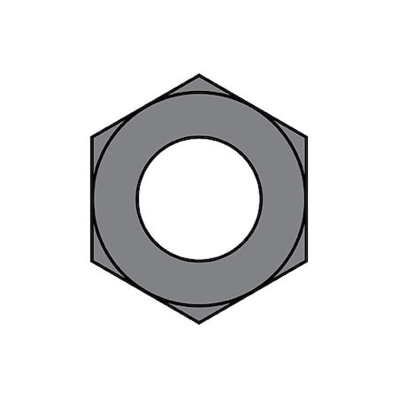 Zoro Select Hex Nut, 7/16"-14, Steel, Plain, 0.365 to 0.385 in Ht, 700 PK 4310NFP
