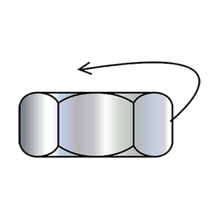 Zoro Select Hex Nut, 3/8"-16, Steel, Zinc Plated, 21/64 in Ht, 1500 PK 37NFL