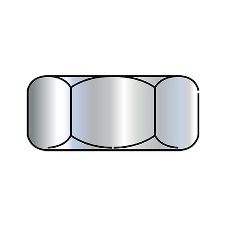 Zoro Select Hex Nut, 3/8"-16, Steel, Zinc Plated, 21/64 in Ht, 1500 PK 37NF