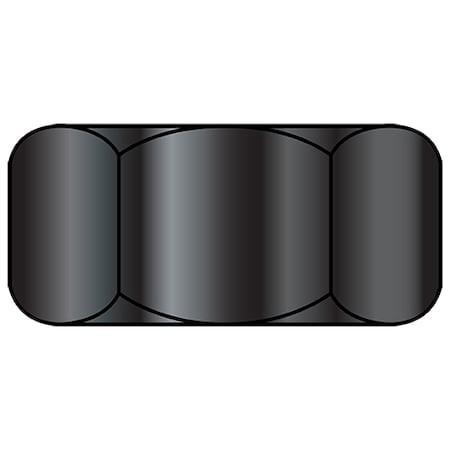 Zoro Select Hex Nut, 5/16"-18, Steel, Black Oxide, 19/64 in Ht, 2000 PK 31NHHB