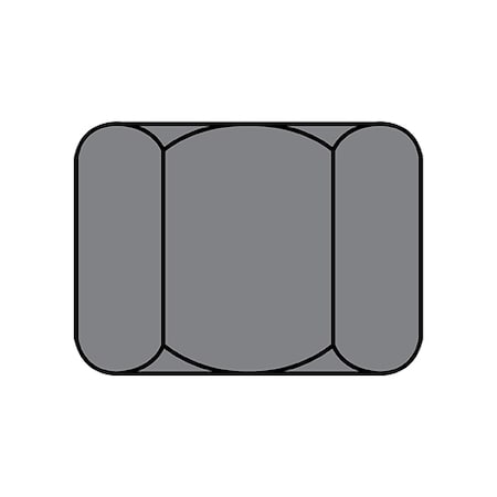 Zoro Select Hex Nut, 7/16"-14, Steel, Plain, 27/64 in Ht, 800 PK 43NHHP