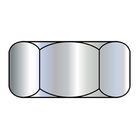 Zoro Select Hex Nut, 3/8"-16, Steel, Zinc Plated, 23/64 in Ht, 1600 PK 37NHH