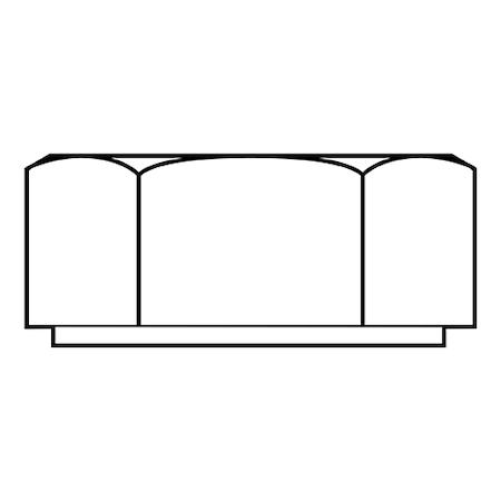 Zoro Select Hex Nut, #2-56, Nylon, 6/6, 0.06 to 0.08 in Ht, 2500 PK 02NHN