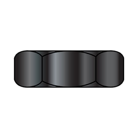 Zoro Select Machine Screw Nut, #4-40, Steel, Black Oxide, 3/16 in Ht, 10000 PK 0403NHB
