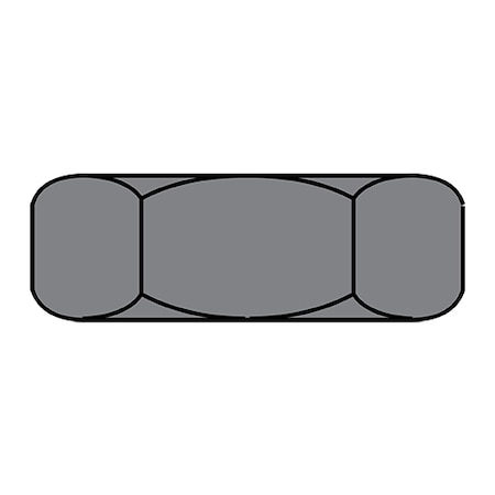 Zoro Select Machine Screw Nut, #4-40, Steel, Plain, 3/16 in Ht, 10000 PK 0403NHP