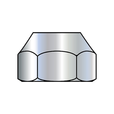 Zoro Select Hex Nut, 7/16"-20, Steel, Grade 5, Zinc Plated, 9/16 in Ht, 750 PK 4409NHW