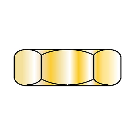 Zoro Select Machine Screw Nut, #4-40, Steel, Zinc Yellow, 3/32 in Ht, 10000 PK 04NHY