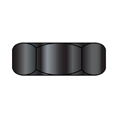 Zoro Select Jam Nut, 3/8"-24, Steel, Black Oxide, 7/32 in Ht, 3000 PK 38NJB