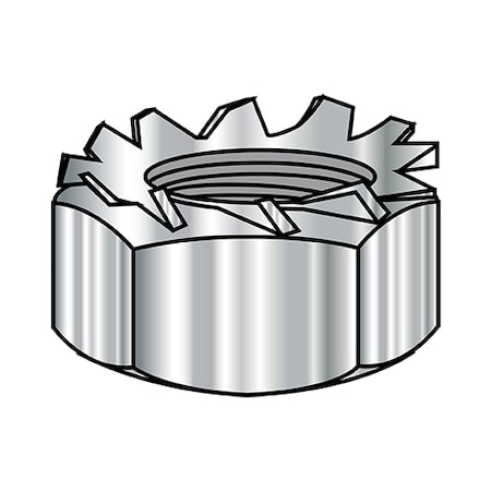 Zoro Select Hex Nut, 1/4"-20, Stainless Steel, Not Graded, Plain, 0.178 to 0.193 in Ht, 1000 PK 14NK188