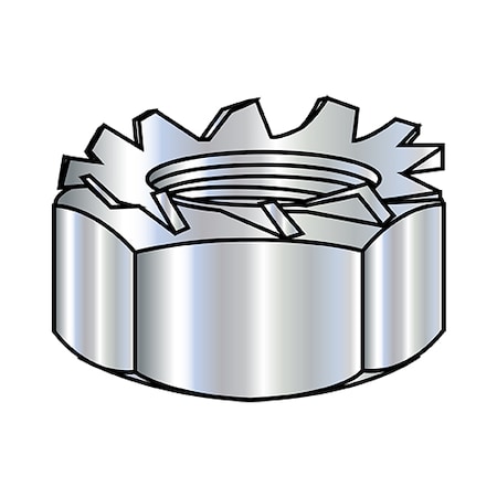 Zoro Select External Tooth K-Lock Lock Nut, #6-32, Steel, Zinc Plated, 0.102 in Ht, 5000 PK 0604NK