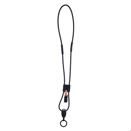 Ty-Flot Rubber Neck Lanyard w/Retention Slide NL24RSCLSMBK