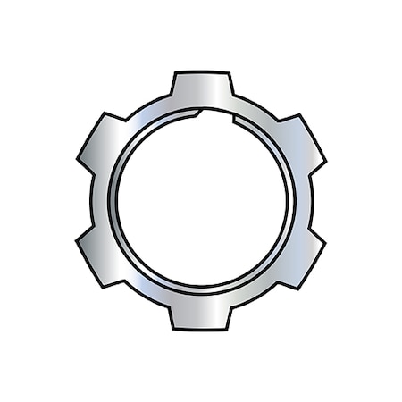 Zoro Select Lock Nut, 1/2", Alloy, Zinc Plated, 1000 PK 50NLC