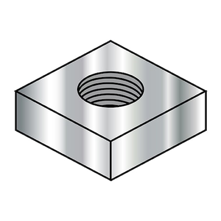 Zoro Select 10-32 SQUARE MACHINE SCREW NUT STAINLESS STEEL 11NQ188