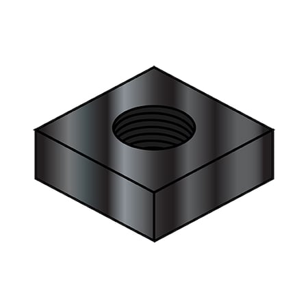Zoro Select 1/4-20 SQUARE MS NUT BLK OX, PK3000 14NQB