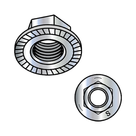 Zoro Select 5/16-18 SER LRG FLNG HX LKNUT GR5 ZINC 31NRL5