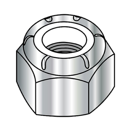Zoro Select Hex Nut, #8-32, Stainless Steel, Not Graded