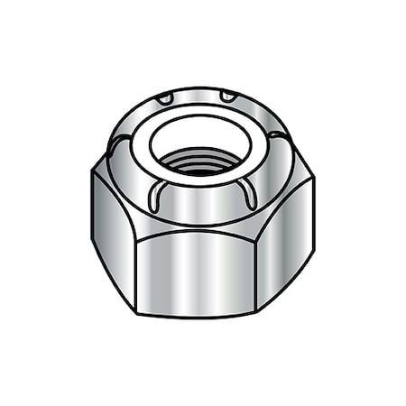 Zoro Select Hex Nut, 3/8"-16, Stainless Steel, Not Graded, Plain, 0.438 to 0.468 in Ht, 500 PK 37NS316