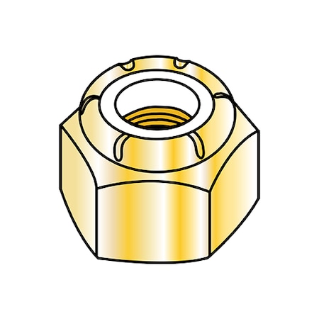 Zoro Select Nylon Insert Lock Nut, 5/8"-11, Nylon, Yellow Zinc, 100 PK 62NSTHY