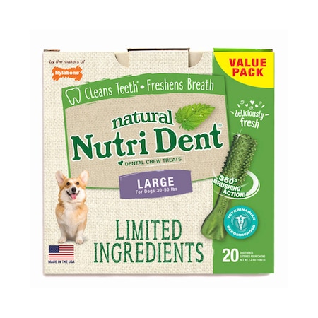 Nylabone Nutri Dent Dental Chews Fresh Breath Lar NTD443T20P