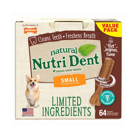 Nylabone Dental Chews, Nutri Dent, Filet Mignon NTD661T64P