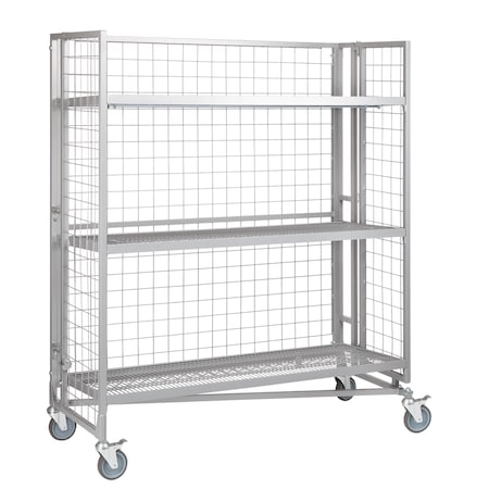 Irsg Heavy Duty Nesting Wire Cart, 5"Casters(1 swvl/2 brk/1 lckng directnl) NTM2-48