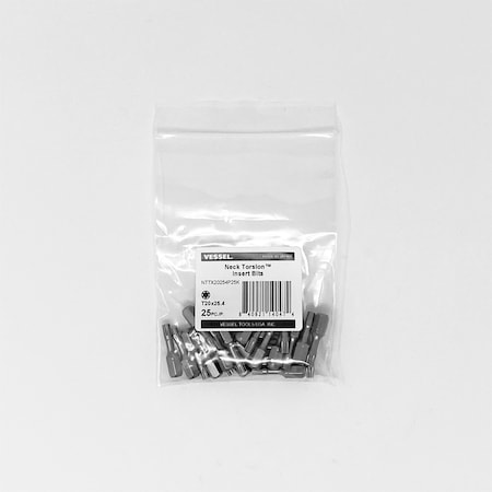Vessel NECK TORSION Insert Bit T20x25.4, PK25 NTTX20254P25K
