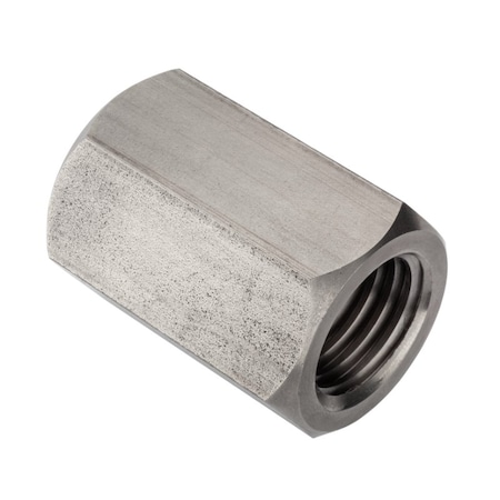 Ampg Coupling Nut Reducer, 5/8"-11 and 1"-8, Stainless Steel, Grade 18-8, Plain, 2 in Lg NUT60158X01