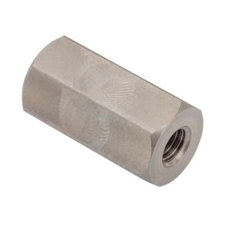 Ampg Coupling Nut Reducer, M4 and M6, 18-8 Stainless Steel, Not Graded, Plain, 25 mm Lg, 13 mm Hex Wd NUT601M4XM6