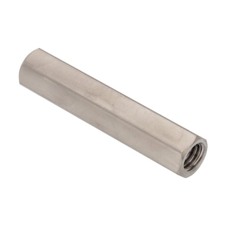 Ampg Coupling Nut, 3/8"-16, 18-8 Stainless Steel, Not Graded, Plain, 2-1/2 in Lg, 1/2 in Hex Wd NUT6513816RL
