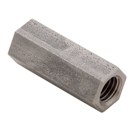 Ampg Coupling Nut, 9/16"-12, Stainless Steel, Grade 18-8, Plain, 2-1/8 in Lg, 13/16 in Hex Wd NUT65191C