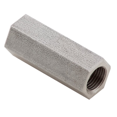 Ampg Coupling Nut, 9/16"-18, Stainless Steel, Grade 18-8, Plain, 2-1/8 in Lg, 13/16 in Hex Wd NUT65191F