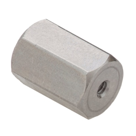 Ampg Coupling Nut, #0-80, 316 Stainless Steel, Not Graded, Plain, 3/8 in Lg, 1/4 in Hex Wd NUT652080