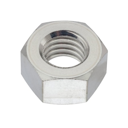 Ampg Hex Nut, 7/16"-14, Aluminum, Not Graded, Plain, 3/8 in Ht, 5 PK NUT70071C