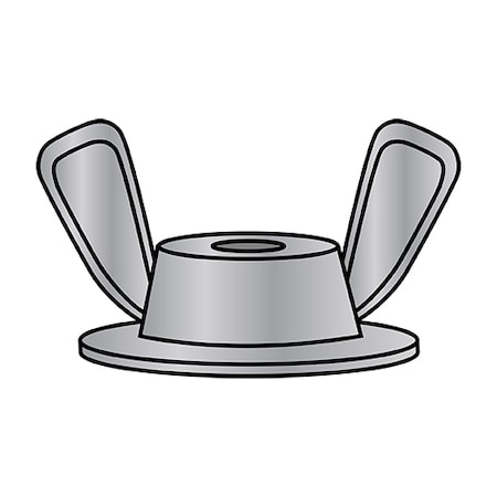 Zoro Select Wing Nut, #10-32, Zinc Alloy, 7/16 in Ht, 7/8 in Max Wing Span, 1000 PK 1110NWA