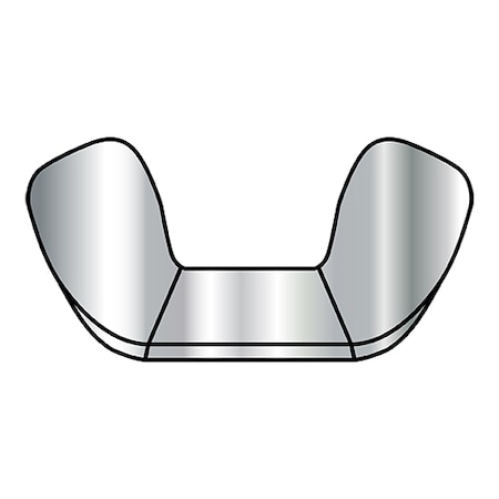 Zoro Select Wing Nut, 3/8"-16, Stainless Steel, 0.79 in Ht, 1.44 in Max Wing Span, 200 PK 37NWC188