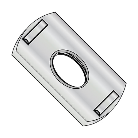 Zoro Select Tab Weld Nut, M6-1.00, Steel, 1000 PK M6NWP2-2