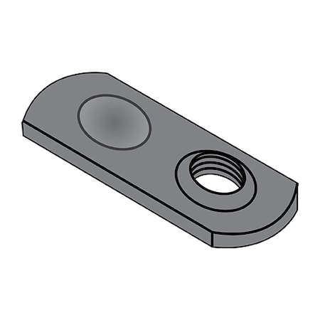 Zoro Select Tab Weld Nut, 5/16"-18, Steel, 0.448 in Wd, 1.14 in Lg, 0.128 in Ht, 1000 PK 31NWS1T