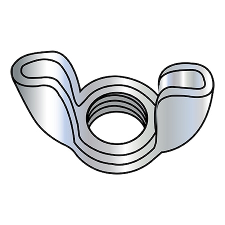 Zoro Select Wing Nut, #12-24, Steel, 0.47 in Ht, 1.09 in Max Wing Span, 2000 PK 12NWS