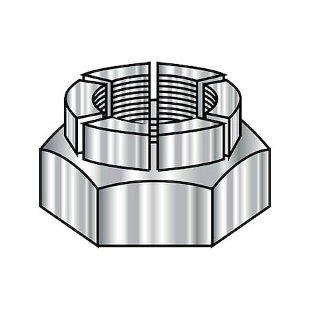 ZORO SELECT Lock Nut, 1/2"-20, 18-8 Stainless Steel, Not Graded, 50 PK 51NXLTH188